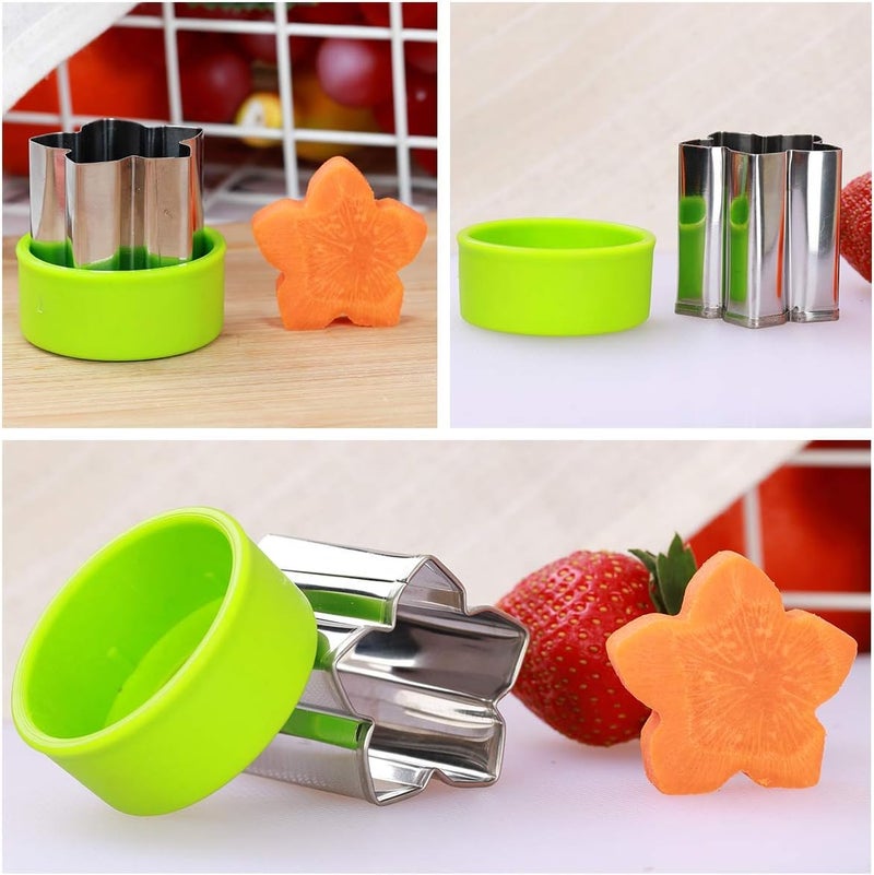 magigift Vegetable Cutter Shapes Set (8 Pack) â€“ 1.5" Stainless Steel Mini Cookie & Fruit Cutters for Kids, Bento Lunch, Sandwich, Fondant, Cheese, Baking & Food Prep - Image 3